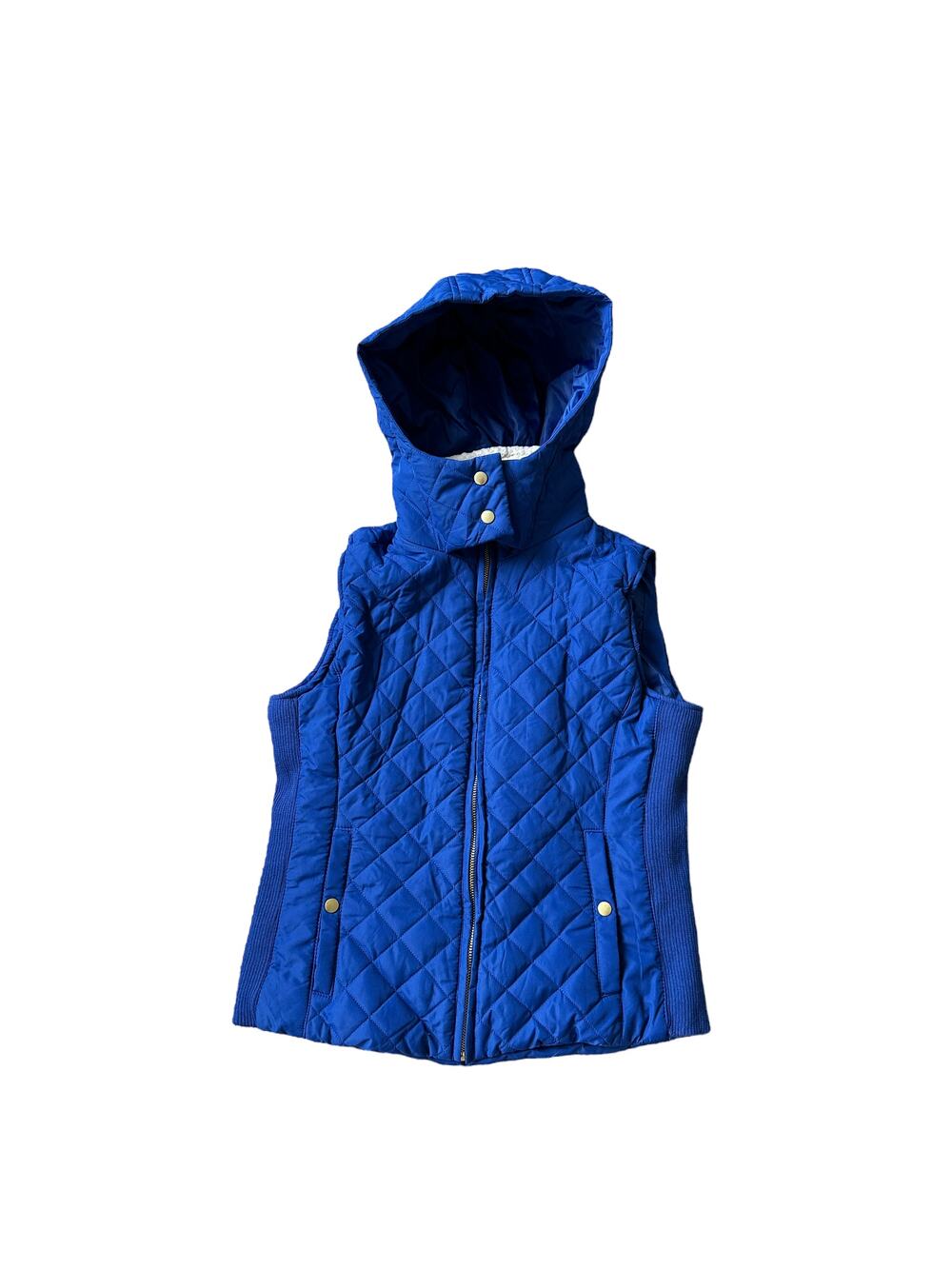 Quilted Blue Hooded Vest
